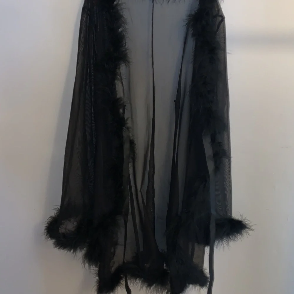 Sheer Faux Fur Robe - Picture 7 of 10
